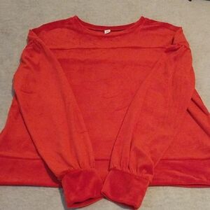Vibrant Red Long Sleeve Top